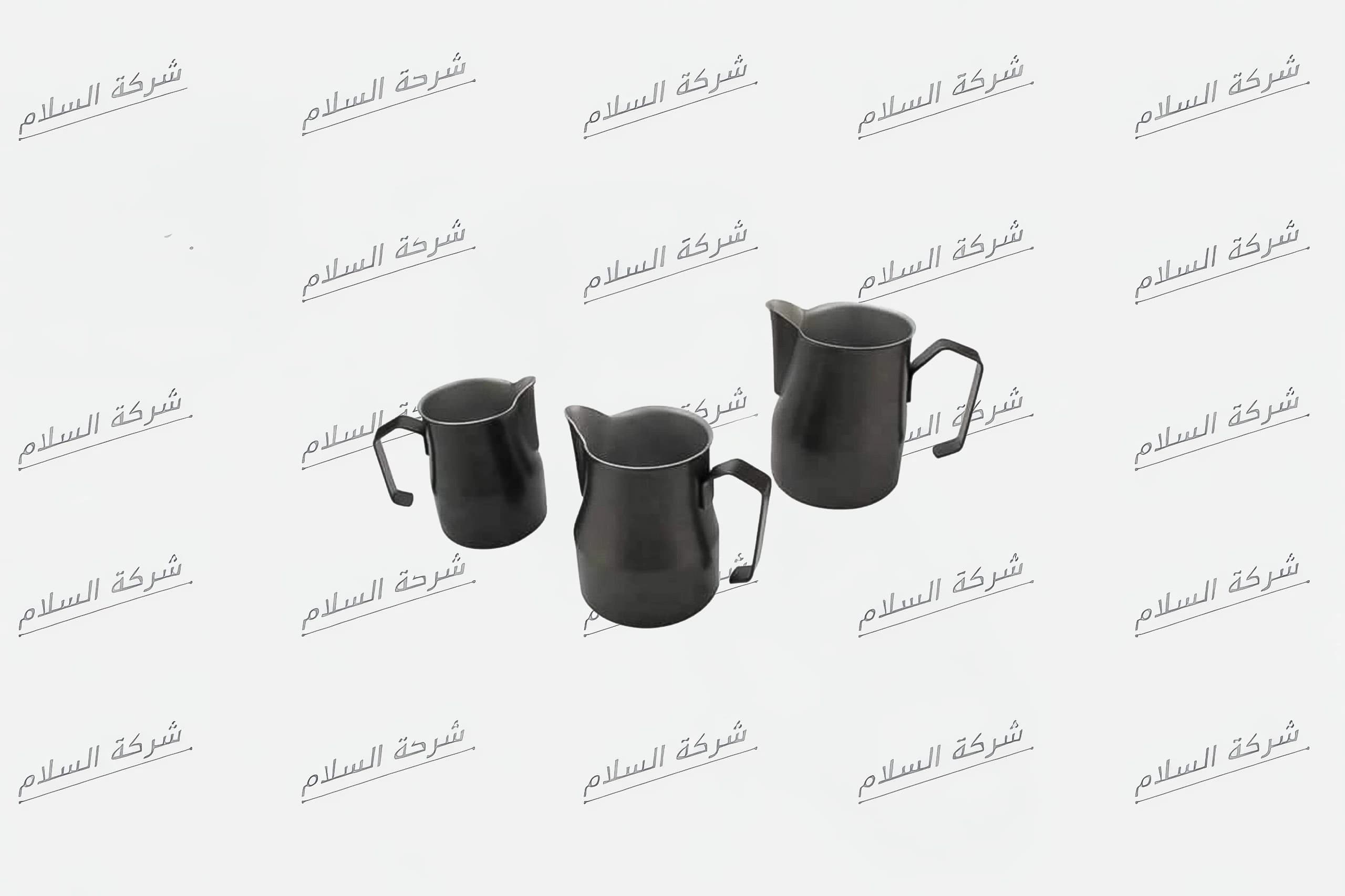 طقم أباريق تبخير حليب أسود مطفي