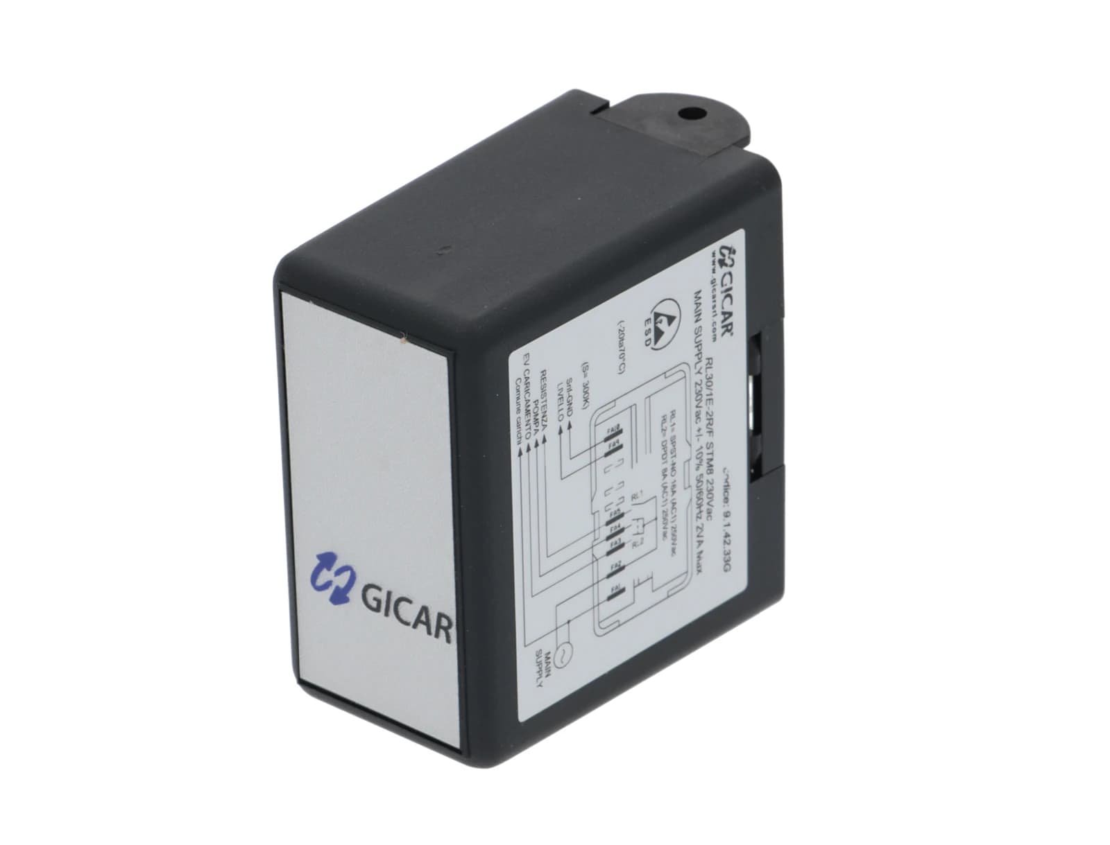 منظم مستوى جيكار RL30/1E-2R/F STM8 230Vac 50/60 هرتز 2 فولت أمبير كحد أقصى