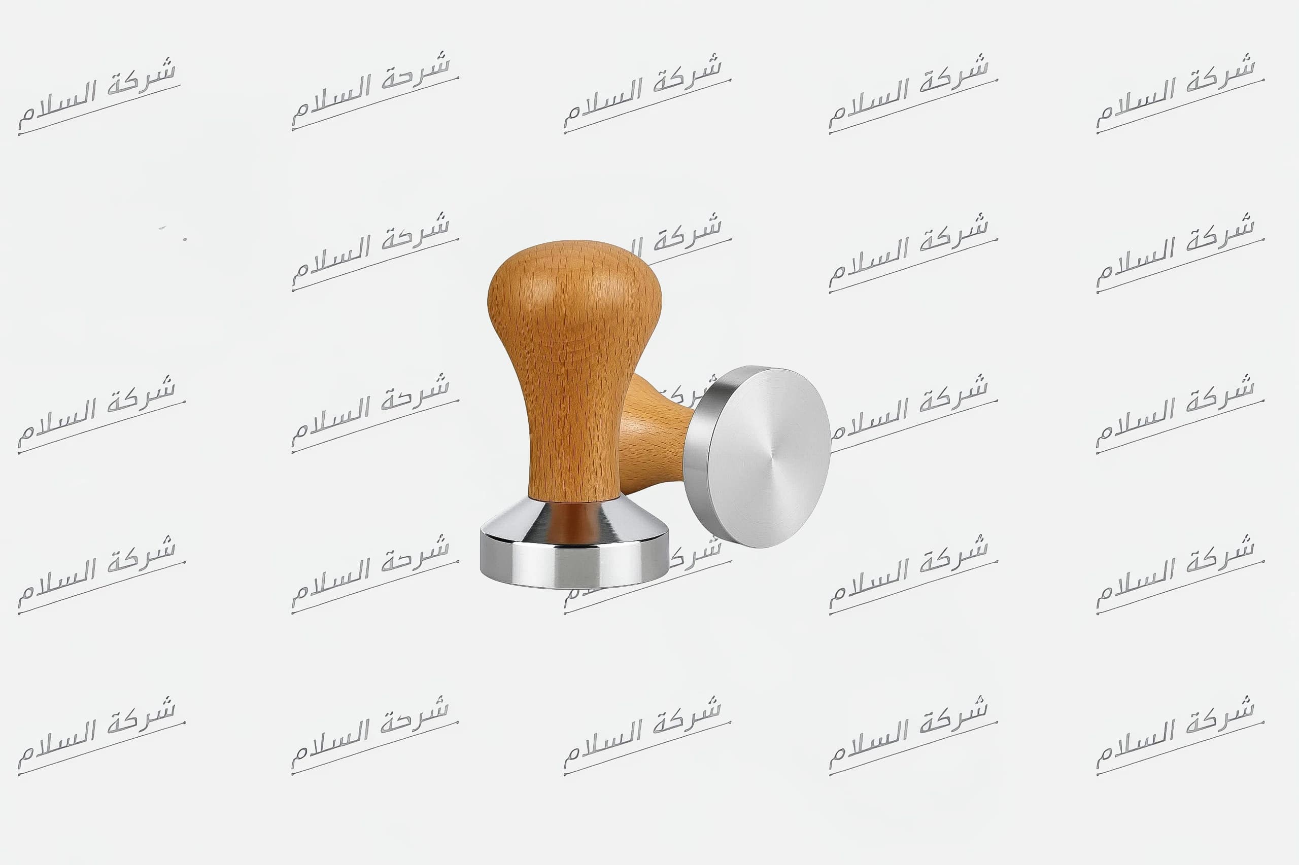 مكبس إسبريسو بمقبض خشبي