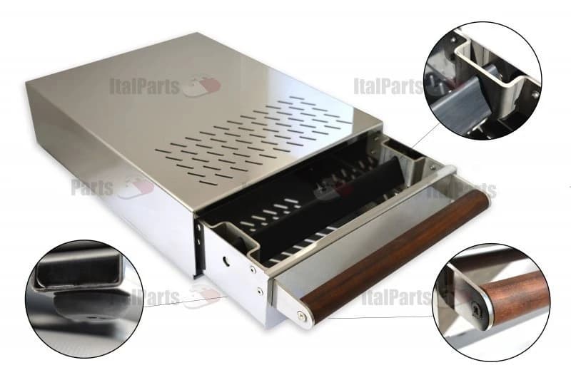 ITALPARTS صندوق طحن بمقبض خشبي، 280 × 370 × 100 ملم