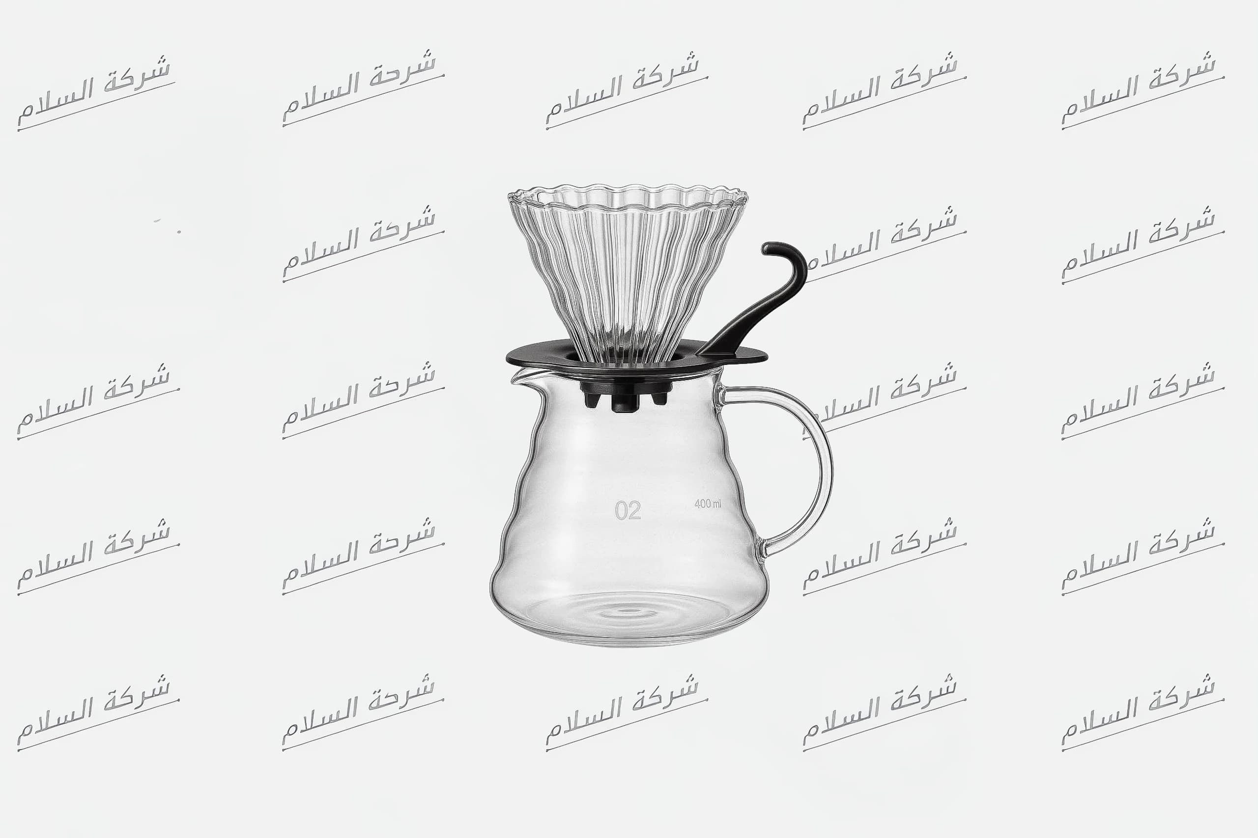 طقم تقطير قهوة زجاجي مع إبريق تقديم