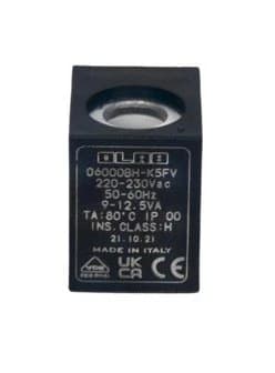 ملف صمام الملف اللولبي “OLAB” V220/50HZ -5VA – العرض 22 ملم – الارتفاع 29.5 ملم – العمق 28.5 ملم – الفتحة Ø 10 ملم