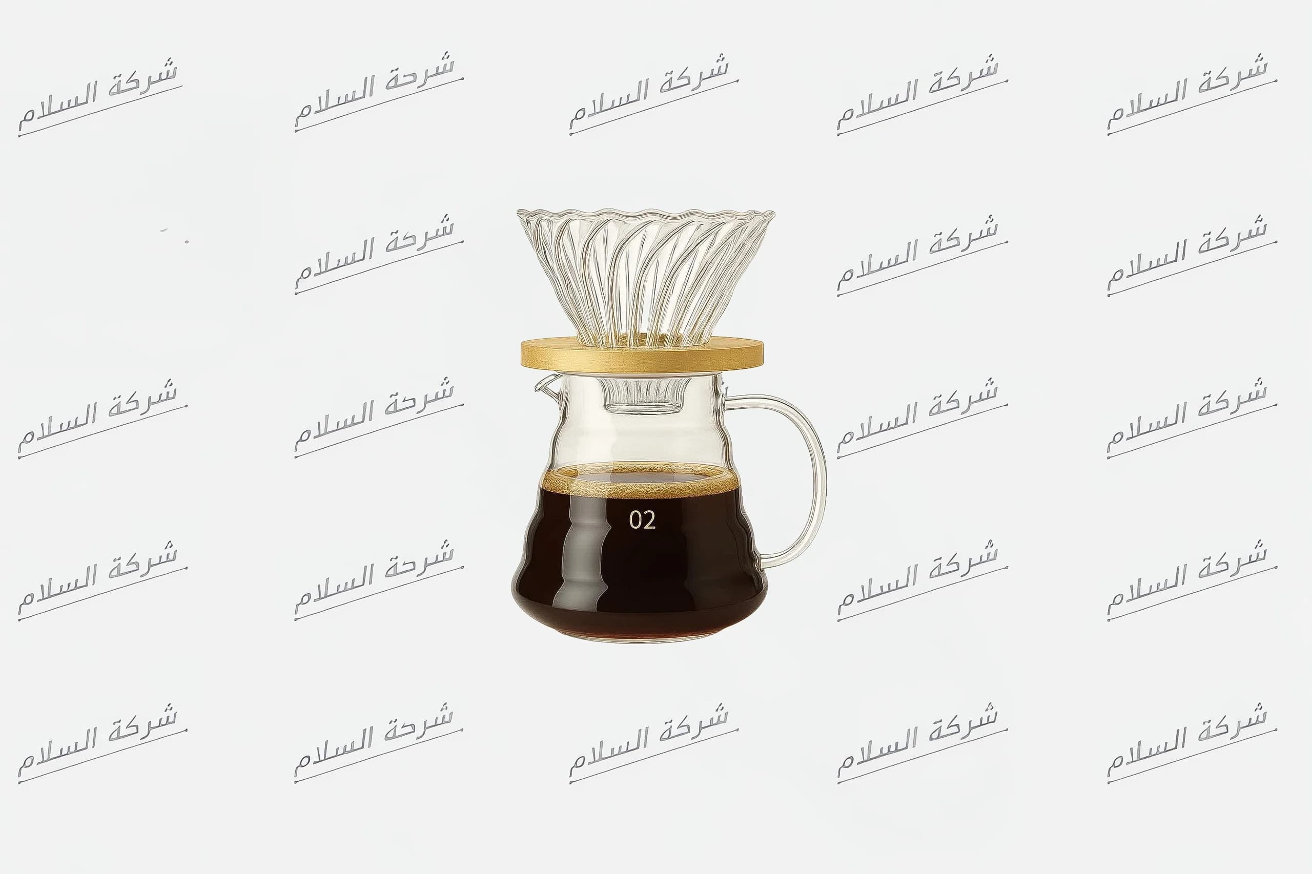 طقم تقطير قهوة زجاجي V60