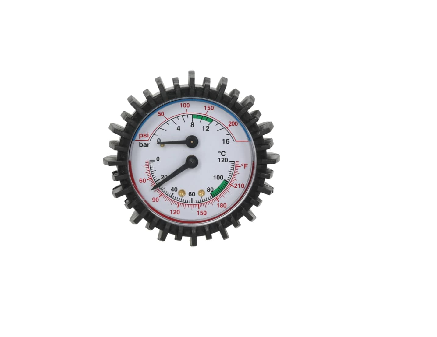 مقياس الحرارة العالمي 0-16 بار، 0-120 درجة مئوية